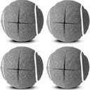 Precut Tennis Balls for Walkers 4PCS, Heavy Duty Long Lasting Felt Glides, Universal Fit for Most Walkers & Furniture Legs, Easy Installation, Floor Protection, Senior Walker Accessories(Grey)