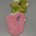 XXS Dog Sweaters for Small Dogs Girl, 2 Pack Warm Fleece Dog Sweater for Winter, Cute Puppy Clothes Small Doggie Coat for Girls (Avocados, Grapes)