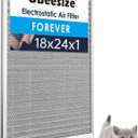 UBeesize 18x24x1 Reusable Electrostatic Air Filter HVAC AC Furnace Filter,MERV 8, Washable, Lasts a Lifetime,Permanent Air Filter,Breathe Fresher,Home And Office(Actual Size:17.44x23.46x0.82 Inch)