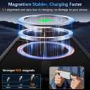 Hensinple for Samsung Galaxy S22 Ultra Case Magnetic, Galaxy S22 Ultra Phone Case [Compatible with Magsafe] Wireless Charging Translucent Back Cover Case 6.8 Inch,Black