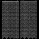 Crystal Beaded Curtain 2 Panels 35.5 x 79 Inches 45 Strands Acrylic Hanging Door Beads String Curtain Room Divider for Doorway Window Living Room Bedroom Decor, Wave Pattern - White