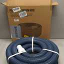 BEWAVE Pool Vacuum Hose, Above/In Ground Manual Heavy Duty Swimming Pool Hose with Swivel Cuff, 1-1/2 In x 30 Ft