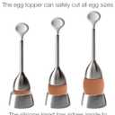 Epar Egg Cracker Tool - Egg Cups for Soft Boiled Eggs with Spoon - Egg Holder for Boiled Eggs - Soft Boiled Egg Cutter
