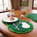 12 Pcs Golf Party Decorations Centerpieces for Table 14 x 9 Inch Golf Grass Placemats Green Felt Placemat for Sport Birthday Party Kitchen Dining Decoration