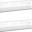 2 Pcs Acrylic Floating Shelves, 15" Wall Mounted Bookshelves Farmhouse Shelves for Display Book Photo Figures Plants, Display Shelf Organizer for Bedroom Living Kitchen Room Storage