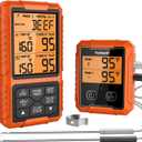 Yunbaoit Wireless Meat Thermometer, Digital Remote Food Cooking Meat Thermometer for BBQ Grill Smoker Oven Kitchen,500 FT Range&Dual Probes