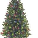 National Tree Company Pre-Lit Artificial Full Christmas Tree, Green, North Valley Spruce, Multicolor Lights, Includes Stand, 4.5 Feet