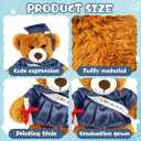 Foilswirl Graduation Bear 2026 with Gown Cap Tassel 14 Navy Blue Graduation Stuffed Animal Plush Bear Toy for Class of 2026 Prek Preschool Kindergarten High School College Graduate Gift