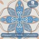 Peel and Stick Floor Tile: 10pcs11.81 * 11.81in self-Adhesive Floor Tile Sticker，Waterproof Vinyl Flooring for Bathroom/Kitchen/Bedroom/livingroom/Hallway(Blue)