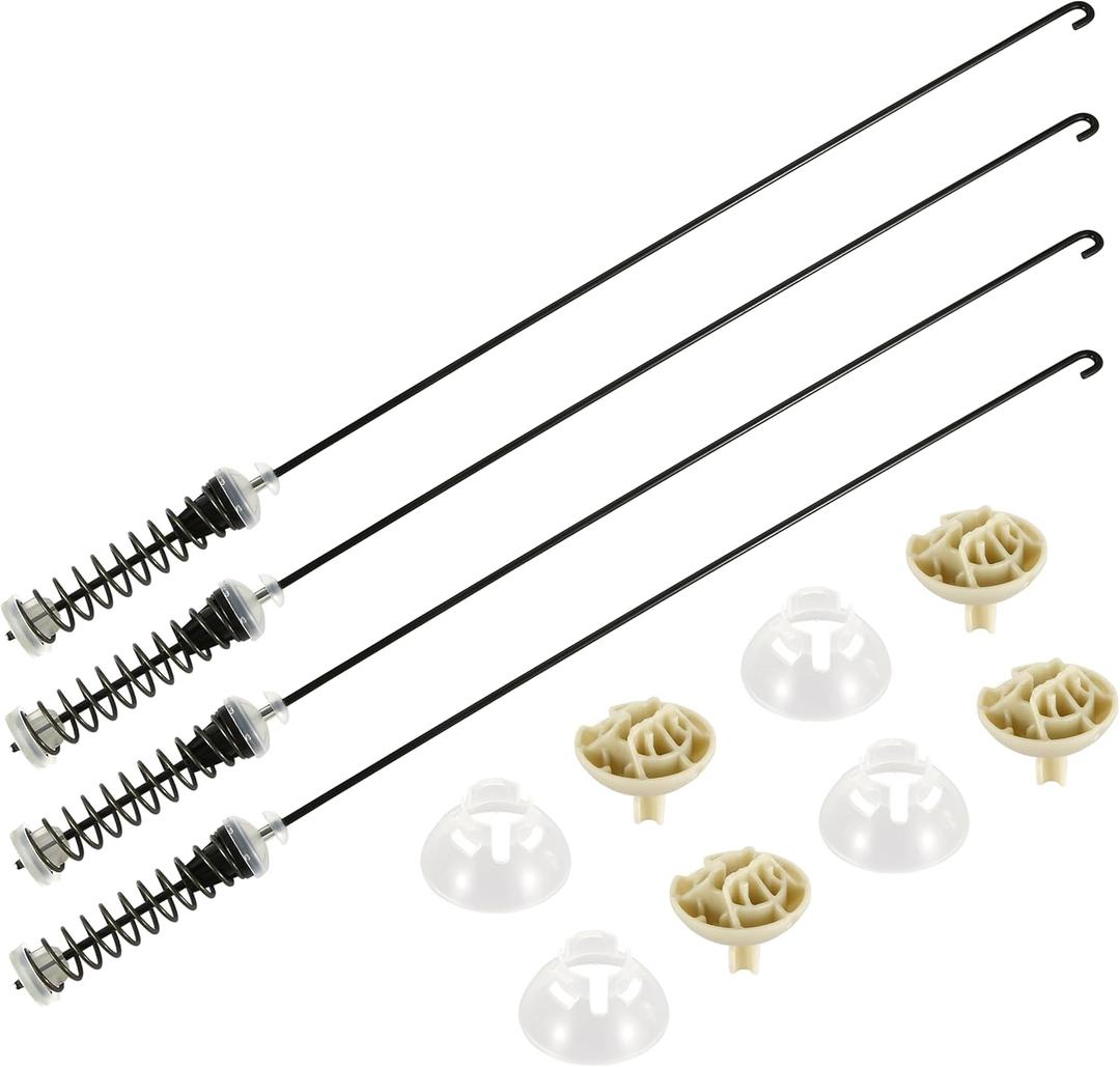 W11217817 WTW4850HW1 WTW4855HW1 WTW4855HW2 WTW4855HW3 WTW4955HW1 WTW4955HW3 WTW4950HW1 WTW4655JW2 Washer Suspension Rod Kit 26.45 inch Fit for Whirl-pool Washer, Also Fit for May-tag MVWC465HW2