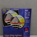 Avery Printable Full-Face CD Labels, Glossy White, Permanent Adhesive, Laser/Inkjet Printable, 20 Disc & 40 Spine Labels, Ideal for CDs, DVDs, PC Discs, Media Projects & More (8944) (One Size)