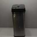 iTouchless 50 Liter / 13 Gallon Sensor Dog-Proof Kitchen Trash Can with Lid Lock and AbsorbX Odor Filter, Touchless Lid, Stainless Steel Garbage Recycling Bin for Kitchen, Home, Office, Business