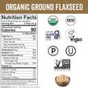 2 x Viva Naturals Organic Ground Flaxseed, 15 oz (425 g)  Plant-Based Protein, Vegan Omega-3 & Fiber, Finely Milled Flax Seeds, Perfect for Smoothies & Baking