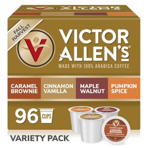 Victor Allen's Coffee Fall Harvest Variety Pack, Medium Roast, 96 Count, Single Serve Coffee Pods for Keurig K-Cup Brewers (EXP 01/04/27)