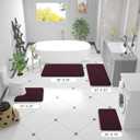 OLANLY Bathroom Rugs 30x20, Extra Soft Absorbent Chenille Bath Rugs, Rubber Backing Quick Dry, Machine Washable Bath Mats for Bathroom Floor, Tub and Shower, Home Decor Accessories, Black Cherry