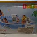 INTEX Swim Center Inflatable Family Lounge Pool: Built-In Bench Cup Holder 156 Gallon Capacity 90" x 86" x 31" Blue