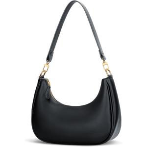 KKXIU Shoulder Bag for Women Small Purse Cute Clutch Hobo Handbag Trendy Crescent Bag (Black)