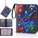 Trading Card Binder, 9-Pocket, Holds 1080 Cards, 120 Pages Side-Loading Card Album, PU Leather, Acid-Free Archival Sleeves, Durable Organizer for MTG, TCG & Sports Cards, Gift for Kids, Boys and Girls