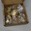 Antique Solid Brass Caster with 25mm Wheel,360 Swivel Castor,Moving Caster Wheels,Vintage Castors for Furniture,Polished Brass,Screw Style Fitting,150kg Load Capacity,Set of 4