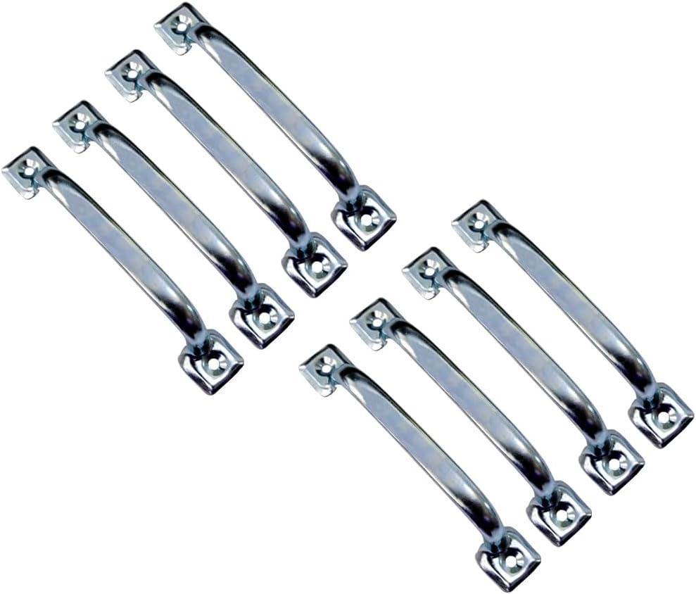QCAA Steel Screen Door Pull, 4-3/4", Zinc Plated, 8 Pack, Made in Taiwan