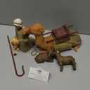 Willow Tree Shepherd and Stable Animals, Surrounding New Life with Love and Warmth, Build a Holiday Tradition with Classic Nativity Set, 4 Sculpted Hand-Painted Figures: Sheep, Camel, Shepherd, Goat