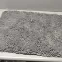 KANGAROO Bathroom Rugs, Chenille Soft Absorbent Bath Rug, Shaggy Shower Mat, Quick Dry Machine Wash Bathmat, Plush Carpet Mats for Tub, Bathtub and Room Home Decor Accessories, 24x17, Gray (Grey)