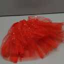 GRACE KARIN Girls Sequin Skirt Elastic Waist Sparkle Pleated Skirt for Party 5-14Y (7 Years, Red)