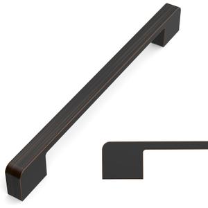 Amerdeco 10 Pack Oil Rubbed Bronze Cabinet Pulls 10 Inch(256mm) Hole Center Cabinet Hardware Kitchen Cabinet Handles for Bathroom Drawer Pulls Dresser Pulls ZH0062