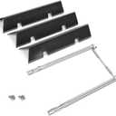 Flavorizer Bars & Grill Burner for Weber GS4 Spirit II 200, Spirit II E-210, Spirit E-210, Spirit 200 Series Grills with Front-Mounted Control, 15.3 Inch 7635 Flavor Bars and 69785 Burner Tubes