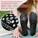 Muezna 6 Pairs Pilates Grip Socks for Women, Non Slip Yoga Socks with Grips, Grippy Socks for Barre, and Hospital