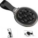 Magnetic Phone Ring for MagSafe Grip [Sucker] [Super Magnet] [Magnet Phone Stand Grip Compatible with Car Mounts] Mag Safe Accessory for iPhone 17/16/15/14/13 Pro Max Plus, Black