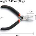 2Pcs Flat Nose Pliers Jewellery Making Craft Plier Repair Tool (4.5 inches)