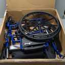 Drive Medical BLS18FBD-ELR Blue Streak Lightweight Wheelchair with Swing-Away Elevating Leg Rests and Flip-Back Arms (18 Inch)