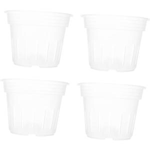 Happyyami 4sets Breathable Orchid Pots Transparent Plant Cups Drainage Lightweight Nursery Pots for Home Balcony Office for Healthy Root Growth