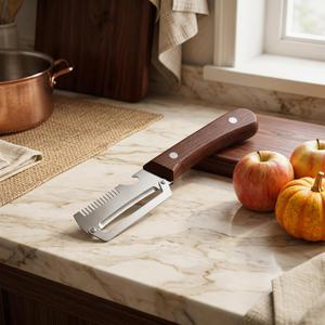 Multifunctional Vegetable Peeler, 3-In-1 Kitchen Gadget With Wooden Handle, Bottle Opener And Shredder, Suitable For Potatoes, Pumpkins, Carrots And Other Vegetables Or Fruits.