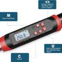 Leolee 1/2-Inch Drive Digital Torque Wrench with Angle, 12.5-250.8 ft-lb/17-340 Nm, Electronic Torque Wrench with Preset Value, Data Storage, Buzzer, LED Flash Notification for Motorcycle, Car