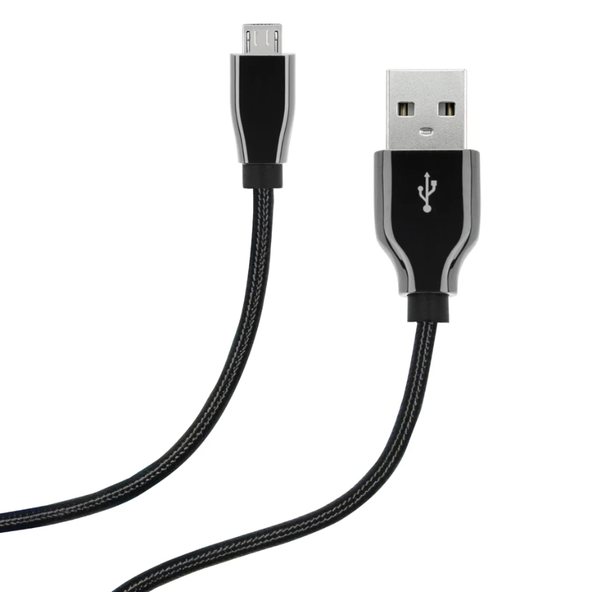 ZGear 6 ft Braided Micro USB Cable - Black 