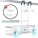 Aitatty Over the Door Hanging Shower Caddy: Rustproof Hanging Organizer over the Door - No Drilling Bathroom Rack for Inside Shower Chrome