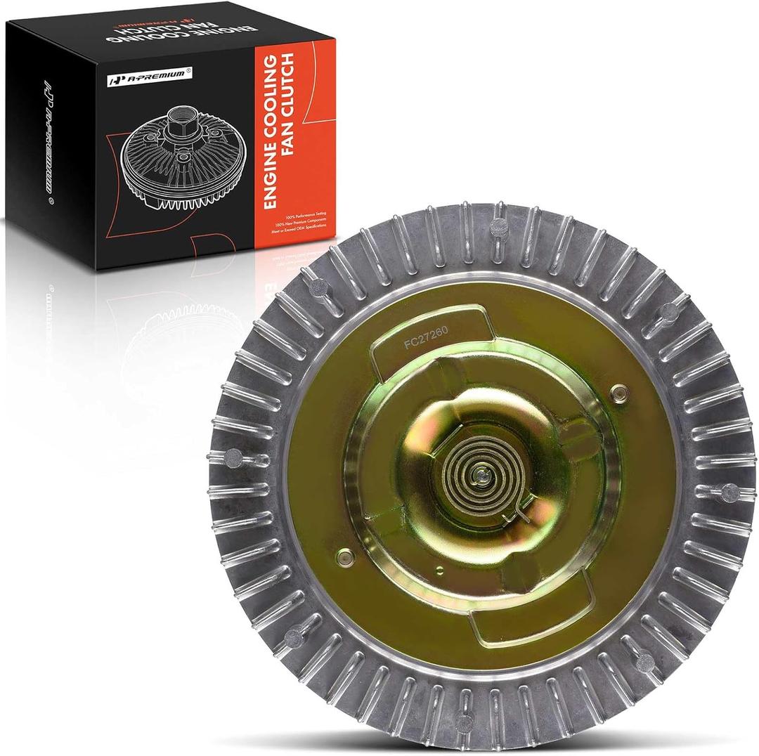 A-Premium Engine Cooling Fan Clutch Compatible with Ford F-150 F-250 F-350 1993-1996, E-150 E-250 E-350 Econoline 1992-1996, Club Wagon 1995, L6 4.9L, Standard Duty, Reverse Rotation