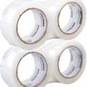 AUDTMWH Packing Tape Refills, Clear Packaging Tape Heavy Duty Designed for Moving, Shipping and Packing, Mailing,1.88" x 60 yds, 4 Rolls