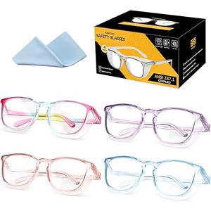 KeeiZoes Safety Glasses Anti Fog Goggles For Women, Nurses Protective Eyewear Blue Light & UV Blocking Eye Protection Glasses