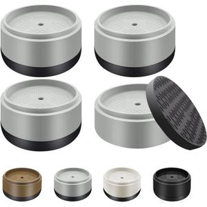 Furniture Risers Bed Risers Heavy Duty, Round Adjustable Bed Lifts Riser for Desk Legs Table Couch Sofa Chair Refrigerator Washing Machine (1 Inch, Gray, 4 Pack )