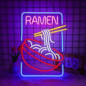 Neon Sign, Ramen Neon Signs for Wall Decor Neon LED Signs Room Neon Light Up Signs Home Decor for Business Restaurant Bedroom Club Party Bars Shop Decoration USB Operated