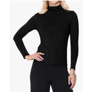 Women's Lightweight Soft Long Sleeve Solid Mock Neck Sweater Turtleneck, size L