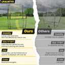 Volleyball Training Equipment, Volleyball Net System with Freely Height-Adjustable for Backyard, Volleyball Practice Net for Serving Setting Spiking, Easy Set Up for Indoor and Outdoor Use, 14 x 11 FT