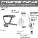 Replacement Set for Headgear, Frame, Elbows and Nasal Cushion-L Size, 1 Count (Pack of 1)