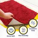 Muddy Mat | Super Absorbent Door Mat Indoor, Microfiber Quick Dry Chenille Entryway Rug, Non-Slip Front Door Mat, Indoor Mats for Entryway, Machine Washable Pet Rug, Red 48"x72"