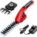 MZK Cordless Grass Shear & Shrubbery Trimmer, 7.2V Battery Powered Hedge Trimmer, 2 in 1 Handheld Grass Clippers, Electric Grass Trimmer Hedge Shears, Grass Cutter with Charger for Garden, Lawn