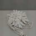 8.5 FT Snowflake Lights with 6 Drops, 100 Counts Clear Blubs Christmas String Lights, Plug in & Connectable Icicle Fairy Curtain Light Set for Xmas Home Indoor Outdoor Party Wedding Decorations