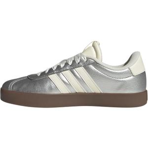adidas Womens VL Court 3.0 Sneaker (6, Silver Metallic/Off White/Gum)